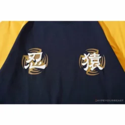 Hypeyourbeast Clothes BAPE Japanese Ninja Ape Man Raglan Sleeve Color Block Tee Shirt'YELLOW'