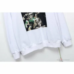 Hypeyourbeast OFF-WHITE New Madonna Painting Cotton Terry Long Sleeve Shirt'WHITE' Shirts