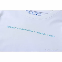 Hypeyourbeast OFF-WHITE Light Blue Marker Draw Pattern Tee Shirt'WHITE'