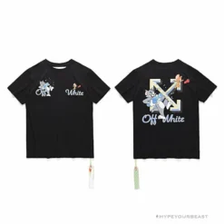 Hypeyourbeast OFF-WHITE Summer Tom And Jerry Print Tee Shirt'BLACK' T-Shirts