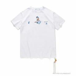 Hypeyourbeast OFF-WHITE Summer Donald Duck Print Tee Shirt 'WHITE'