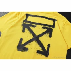 Hypeyourbeast OFF-WHITE Spray Paint Arrow Tee Shirt'YELLOW'
