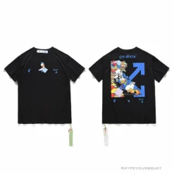 Hypeyourbeast OFF-WHITE Summer Donald Duck Print Tee Shirt'BLACK'