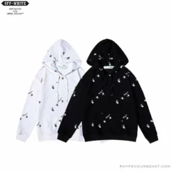 Hypeyourbeast OFF-WHITE Classic Print Hoodie'WHITE' Hoodies & Jackets