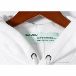 Hypeyourbeast OFF-WHITE Green Arrow Hoodie'WHITE'