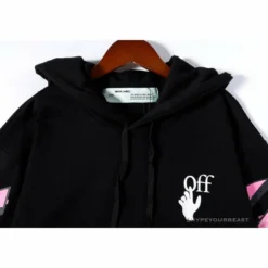 Hypeyourbeast OFF-WHITE Pink Orange Arrow Hoodie'BLACK' Hoodies & Jackets