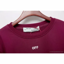 Hypeyourbeast OFF-WHITE Classic Basic Cotton Terry Long Sleeve Shirt'WINE RED' Shirts