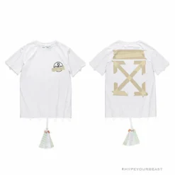 Hypeyourbeast T-Shirts OFF-WHITE Explosive Strip Basic Arrow Tee Shirt'WHITE'
