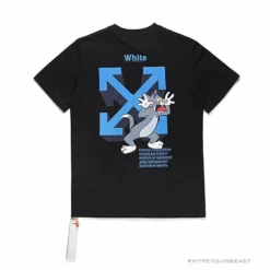 Hypeyourbeast OFF-WHITE Tom And Jerry Loose Tee Shirt'BLACK' T-Shirts