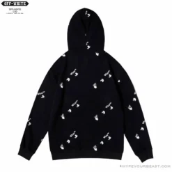 Hypeyourbeast OFF-WHITE Classic Print Hoodie 'BLACK' Hoodies & Jackets