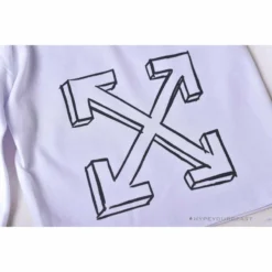 Hypeyourbeast OFF-WHITE Dimensional Sketch Shorts'WHITE' Pants