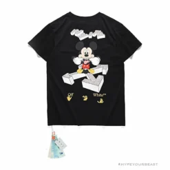 Hypeyourbeast OFF-WHITE Mickey Bluff Face Tee Shirt 'BLACK'