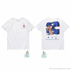 Hypeyourbeast OFF-WHITE Classic Animated Tom And Jerry Arrow Tee Shirt'WHITE' T-Shirts