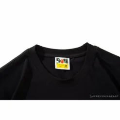 Hypeyourbeast BAPE Ape Man Head 28th Anniversary Camouflage Color Block Tee'BLACK'