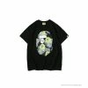 Hypeyourbeast Clothes BAPE Green Ape Head Blue Storm Tee Shirt 'BLACK'
