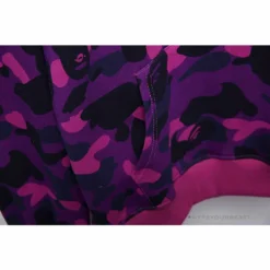 Hypeyourbeast BAPE X Bathing Ape Head Camouflage Hoodie'PURPLE'