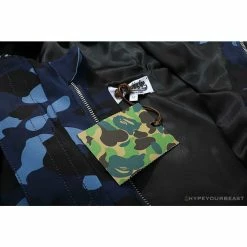 Hypeyourbeast Clothes BAPE X PSG Paris Saint-Germain Camouflage Blue-Red Hoodie