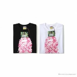 Hypeyourbeast BAPE Japan Limited Edition Pink Cherry Tree Tee Shirt'BLACK' Clothes