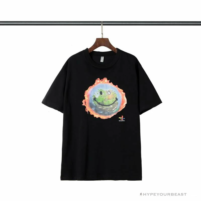 Hypeyourbeast OFF-WHITE Travis Scott Fortnite Peripheral Rap Tee Shirt "BLACK'
