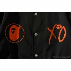 Hypeyourbeast BAPE X XO Red Jacket Baseball Uniform Clothes