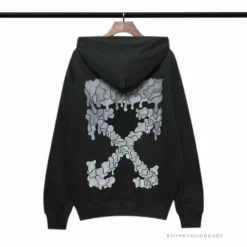 HypeYourBeast Off White Hoodie Black GREY Hoodies & Jackets