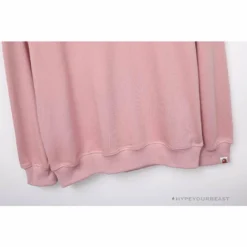 Hypeyourbeast BAPE Classic Ape Head Embroidered Long Sleeve Shirt'PINK' Clothes