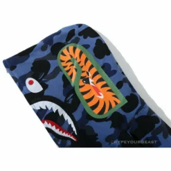 Hypeyourbeast Clothes BAPE Camo Hoodie Shark Head'NAVY BLUE'
