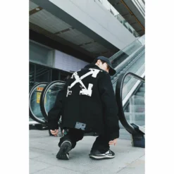 HypeYourBeast Off White Denim Black Jacket - White Hoodies & Jackets