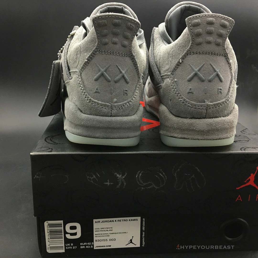 Hypeyourbeast Jordan 4 X KAWS Gray