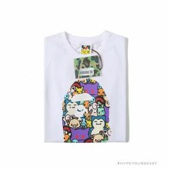 Hypeyourbeast BAPE Pokémon Co-branded Ape Head Tee Shirt'WHITE'