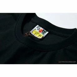 Hypeyourbeast Clothes BAPE Luminous Spots Camouflage Great Ape Man Black Head Cotton Short Sleeve Tee Shirt'BLACK'