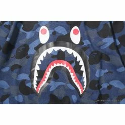 Hypeyourbeast BAPE Camouflage Shark Head Classic Cotton Short Sleeve Tee Shirt'BLUE' Clothes