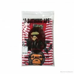 Hypeyourbeast BAPE Baby Milo Rock Bass Player Striped Tee Shirt'RED' Clothes