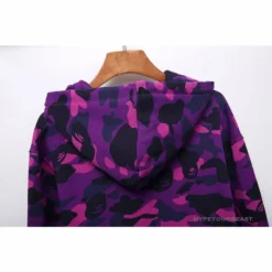 Hypeyourbeast BAPE X Bathing Ape Head Camouflage Hoodie'PURPLE'