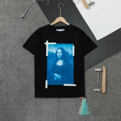 Hypeyourbeast OFF-WHITE Classic Mona Lisa Print Tee Shirt'BLACK'