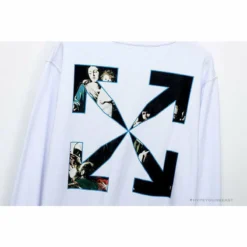 Hypeyourbeast OFF-WHITE New Madonna Painting Cotton Terry Long Sleeve Shirt'WHITE' Shirts