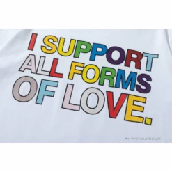 Hypeyourbeast OFF-WHITE Support Love'WHITE' Tee Shirt T-Shirts
