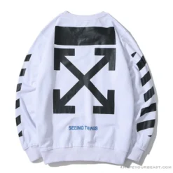 Hypeyourbeast OFF-WHITE Classic Basic Cotton Terry Long Sleeve Shirt 'WHITE'