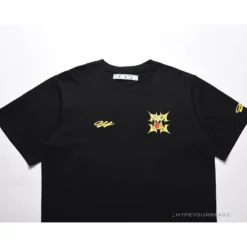 Hypeyourbeast OFF-WHITE Dimensional Arrow Angry Calf Tee Shirt'BLACK'