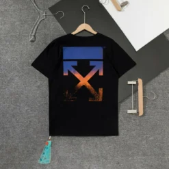 Hypeyourbeast OFF-WHITE Gradient Classic Cross Arrow Tee Shirt'BLACK'
