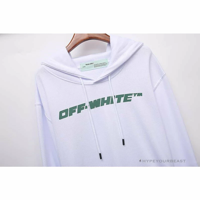 Hypeyourbeast OFF-WHITE Hand-Painted Utility Pole Worker Hoodie 'WHITE'