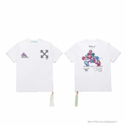 Hypeyourbeast T-Shirts OFF-WHITE Joint Running Mickey Mouse Arrow Tee Shirt'WHITE'