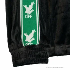 Hypeyourbeast OFF-WHITE Side Webbing Casual Green Letter Hoodie