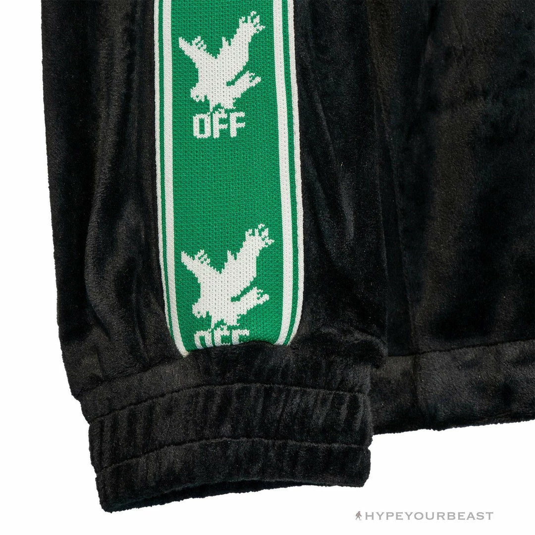 Hypeyourbeast OFF-WHITE Side Webbing Casual Green Letter Hoodie