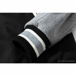 Hypeyourbeast BAPE Embroidered STA Star Stitched Woolen Baseball Jacket'BLACK'