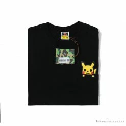 Hypeyourbeast BAPE Baby Milo Pocket Pikachu Tee Shirt'BLACK'
