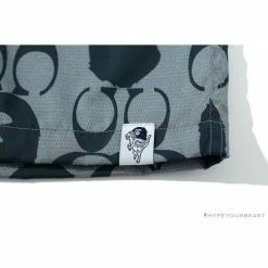 Hypeyourbeast BAPE X COACH Co-Branded Grey-Blue Shorts Clothes