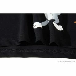 Hypeyourbeast Clothes BAPE Little Ape Head Tom And Jerry Chase Tee Shirt'BLACK'
