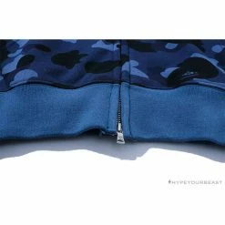 Hypeyourbeast BAPE X PSG Paris Saint-Germain Camouflage Blue Hoodie Clothes