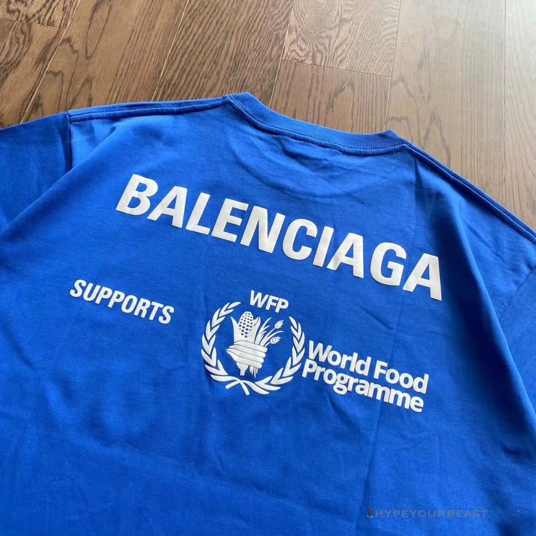 Hypeyourbeast BCG Support Word Food Programme Tee Shirt Blue